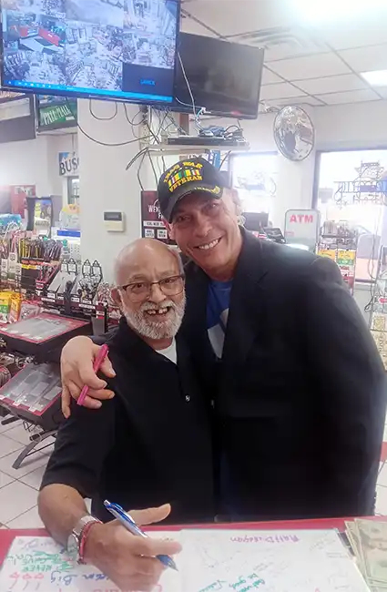 Author David Haave giving love with all owners and workers throughout the world